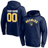 Milwaukee Brewers Personalized Winning Streak Name & Number Pullover Hoodie - MLB