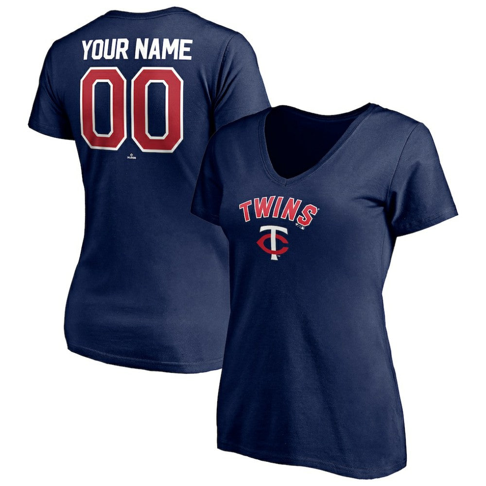 Minnesota Twins Women's Personalized Winning Streak Name & Number V-Neck T-Shirt - MLB