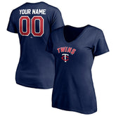 Minnesota Twins Women's Personalized Winning Streak Name & Number V-Neck T-Shirt - MLB
