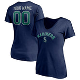 Seattle Mariners Women's Personalized Winning Streak Name & Number V-Neck T-Shirt - MLB