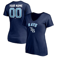 Tampa Bay Rays Women's Personalized Winning Streak Name & Number V-Neck T-Shirt - MLB