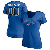 Toronto Blue Jays Women's Personalized Winning Streak Name & Number V-Neck T-Shirt - MLB