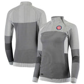 Chicago Cubs Levelwear Women's Verse Asymmetrical Raglan Tri-Blend Quarter-Zip Jacket - MLB