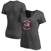 Colorado Avalanche Women's #WeSkateFor V-Neck T-Shirt - Heather Gray - NHL