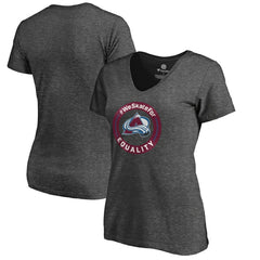 Colorado Avalanche Women's #WeSkateFor V-Neck T-Shirt - Heather Gray - NHL