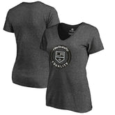 Los Angeles Kings Women's #WeSkateFor V-Neck T-Shirt - Heather Gray - NHL