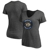 Nashville Predators Women's #WeSkateFor V-Neck T-Shirt - Heather Gray - NHL