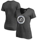 Tampa Bay Lightning Women's #WeSkateFor V-Neck T-Shirt - Heather Gray - NHL