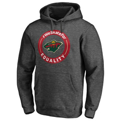 Minnesota Wild #WeSkateFor Pullover Hoodie - Heather Gray - NHL