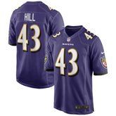 Justice Hill Baltimore Ravens Game Jersey Purple | Nike for Sale