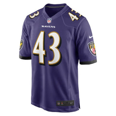 Justice Hill Baltimore Ravens Game Jersey Purple | Nike for Sale