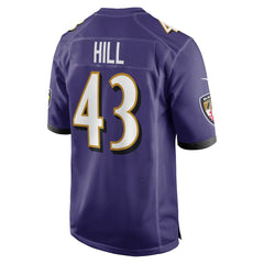 Justice Hill Baltimore Ravens Game Jersey Purple | Nike for Sale