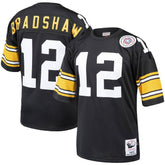 Terry Bradshaw Pittsburgh Steelers Authentic Throwback Retired Player Jersey Black | Mitchell & Ness