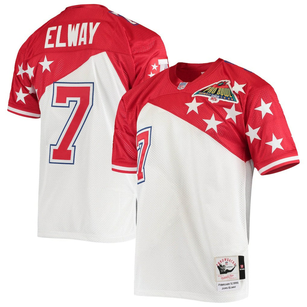 John Elway AFC 1995 Pro Bowl Authentic Jersey White/Red | Mitchell & Ness