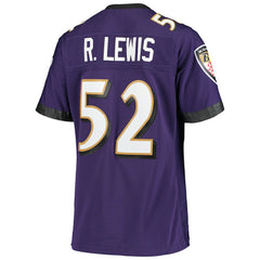 Ray Lewis Baltimore Ravens Women's Legacy Replica Team Jersey Purple | Mitchell & Ness