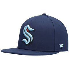 Seattle Kraken Fanatics Primary Logo Snapback Hat - Deep Sea Blue - NHL