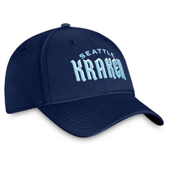 Seattle Kraken Fanatics Wordmark Flex Hat - Deep Sea Blue - NHL
