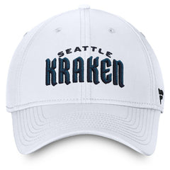 Seattle Kraken Fanatics Wordmark Flex Hat - White - NHL