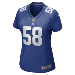 Casey Kreiter New York Giants Women's Game Jersey Royal | Nike for Sale