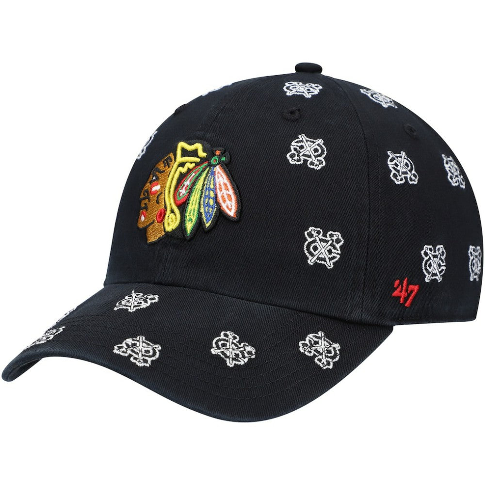 Chicago Blackhawks '47 Women's Confetti Clean Up Adjustable Hat - Black - NHL