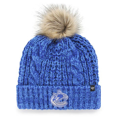 Vancouver Canucks '47 Women's Logo Meeko Cuffed Knit Hat with Pom - Blue - NHL