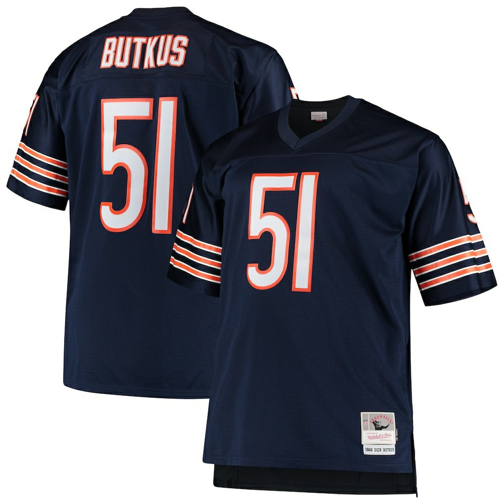 Dick Butkus Chicago Bears Big & Tall 1966 Retired Player Replica Jersey Navy | Mitchell & Ness