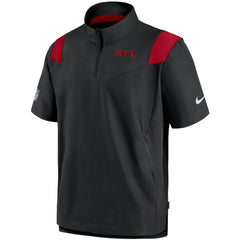 Atlanta Falcons Sideline Coaches Short Sleeve Quarter-Zip Jacket Black | Nike for Sale
