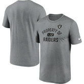 Las Vegas Raiders Legend Property Of Performance T-Shirt Heather Charcoal | Nike for Sale