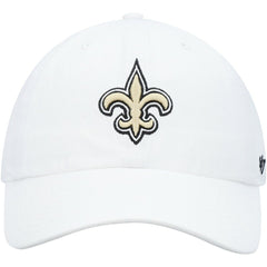 New Orleans Saints '47 Logo Clean Up Adjustable Hat White | 47 brand
