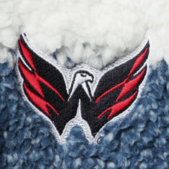 Washington Capitals G-III 4Her by Carl Banks Women's Plaid Sherpa Quarter-Zip Jacket - Navy/White - NHL