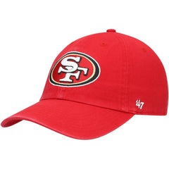 San Francisco 49ers '47 Youth Logo Clean Up Adjustable Hat Scarlet | 47 brand