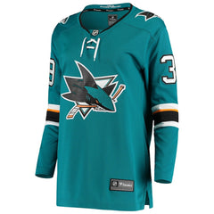 Logan Couture San Jose Sharks Fanatics Women's Breakaway Home Player Jersey - Teal - NHL