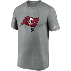 Tampa Bay Buccaneers Logo Essential Legend Performance T-Shirt Heathered Pewter | Nike for Sale