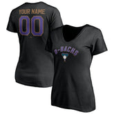 Arizona Diamondbacks Women's Cooperstown Winning Streak Personalized Name & Number V-Neck T-Shirt - MLB