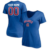 Atlanta Braves Women's Cooperstown Winning Streak Personalized Name & Number V-Neck T-Shirt - MLB