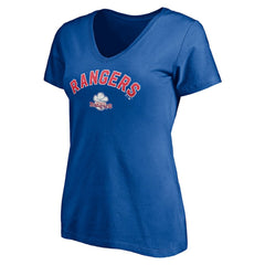 Texas Rangers Women's Cooperstown Winning Streak Personalized Name & Number V-Neck T-Shirt - MLB