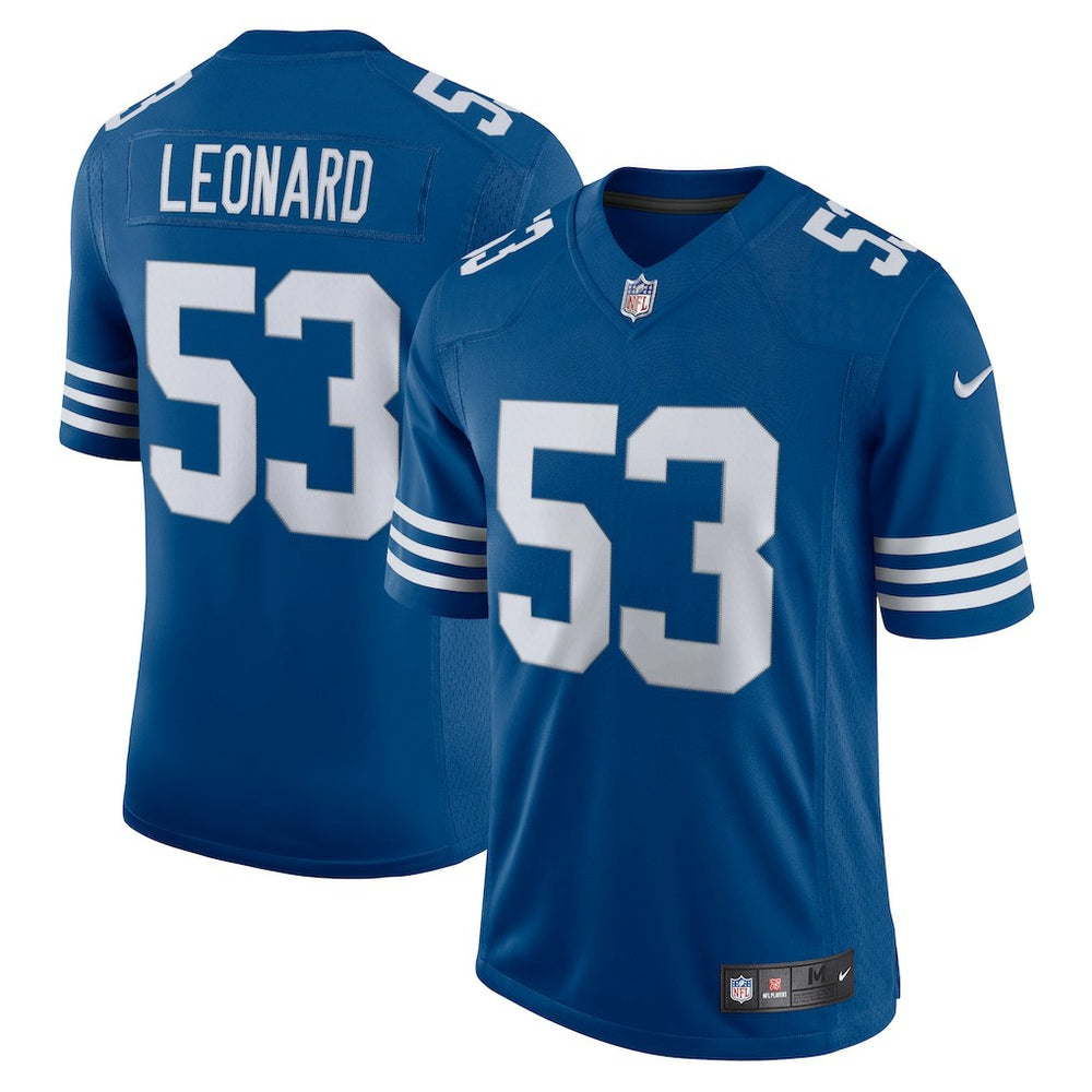 Men's Darius Leonard Royal Indianapolis Colts Alternate Vapor Limited Jersey | Nike for Sale