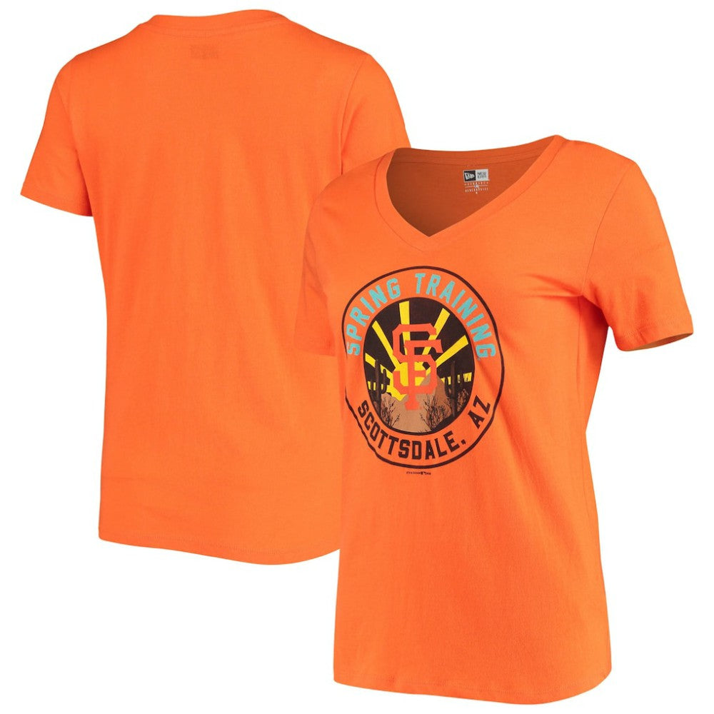 San Francisco Giants New Era Women's Spring Training Circle V-Neck T-Shirt - MLB