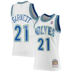 Kevin Garnett Minnesota Timberwolves 1995/96 Hardwood Classics Swingman Jersey White - NBA