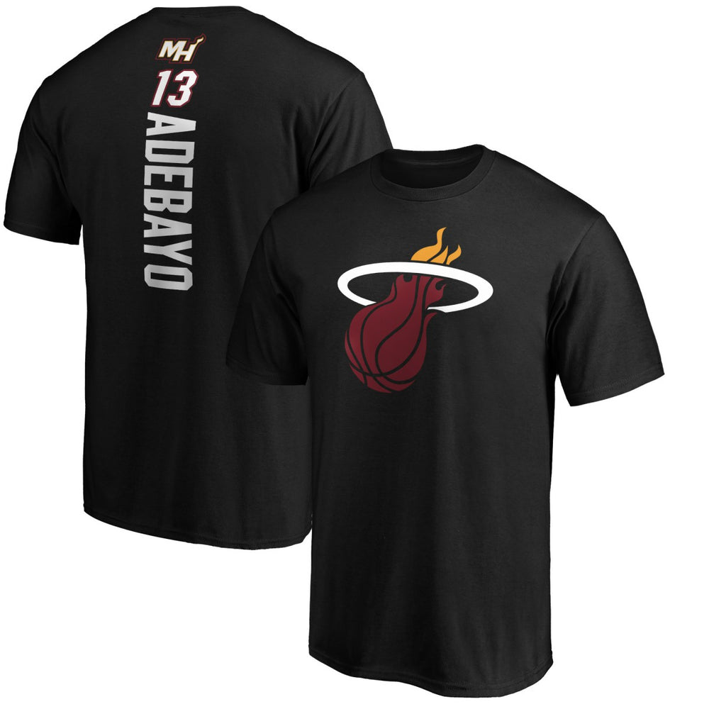 Bam Adebayo Miami Heat Playmaker Name & Number T-Shirt Black - NBA
