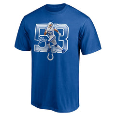 Shaquille Leonard Indianapolis Colts Powerhouse Player Graphic T-Shirt Royal | Fanatics