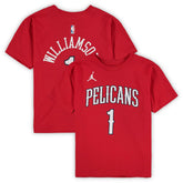 Zion Williamson New Orleans Pelicans Jordan Brand Preschool Statement Edition Name & Number T-Shirt Red - NBA