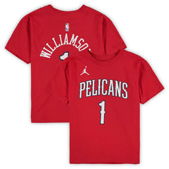 Zion Williamson New Orleans Pelicans Jordan Brand Preschool Statement Edition Name & Number T-Shirt Red - NBA