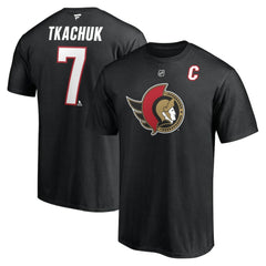 Brady Tkachuk Ottawa Senators Fanatics Authentic Stack Name & Number T-Shirt - Black - NHL