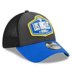 Los Angeles Rams New Era 2021 NFL Draft Trucker 39THIRTY Flex Hat Graphite/Royal | NFL