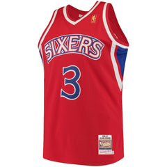 Allen Iverson Philadelphia 76ers 1996/97 Hardwood Classics Authentic Jersey Red - NBA