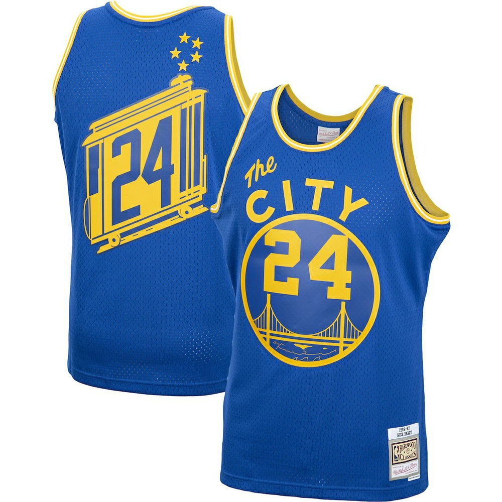 Rick Barry Golden State Warriors 1966/67 Hardwood Classics Swingman Jersey Royal - NBA