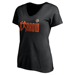 Joe Burrow Cincinnati Bengals Women's Checkdown V-Neck T-Shirt Black | NFL