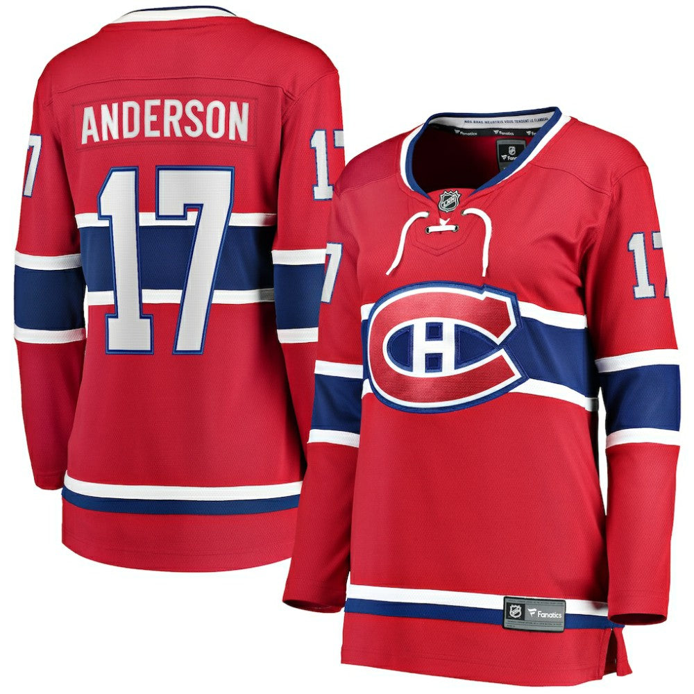 Josh Anderson Montreal Canadiens Fanatics Women's Breakaway Player Jersey - Red - NHL