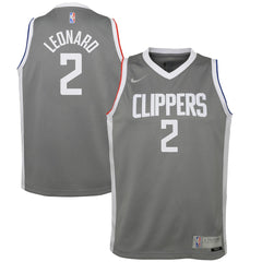 Kawhi Leonard LA Clippers Youth 2020/21 Swingman Player Jersey Gray Earned Edition - NBA